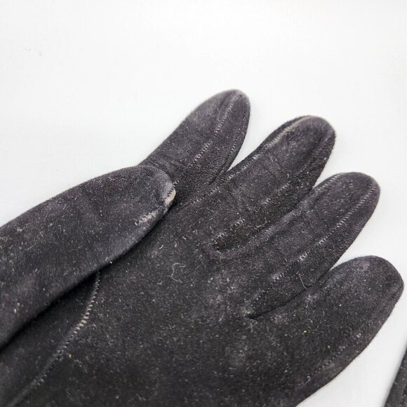 Ladies Leather Gloves Black Suede Fit Small Lined + Unlined Lot of 2 - Picture 7 of 10